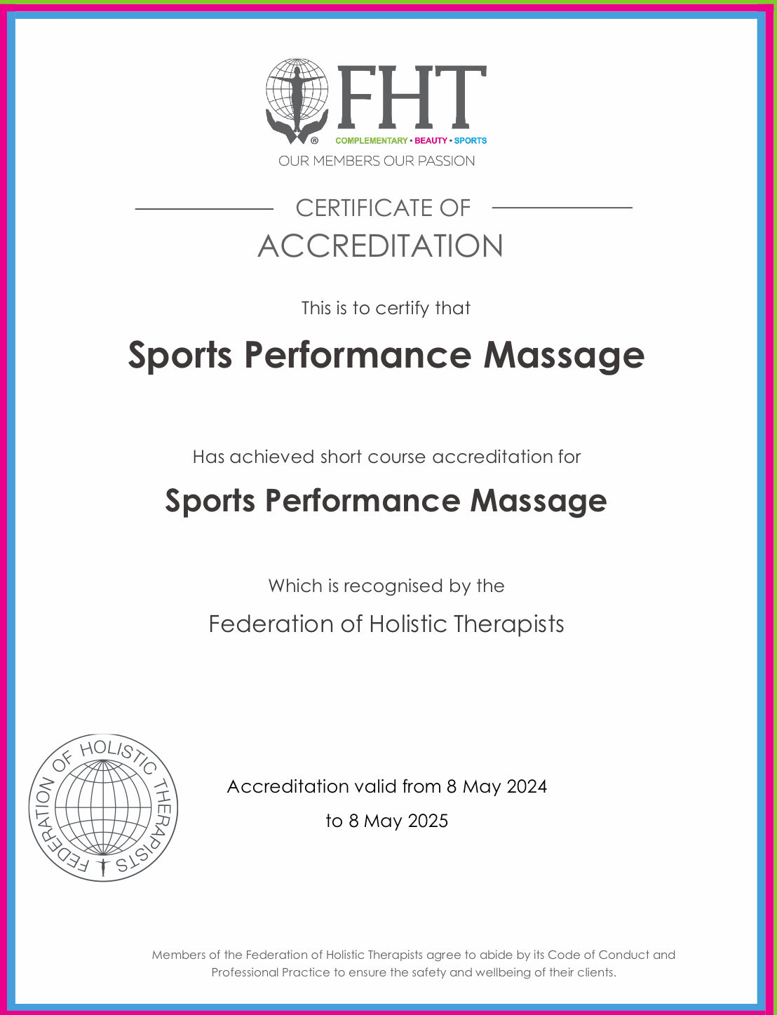 Precompetition Massage and Stretching (FHT Accredited)